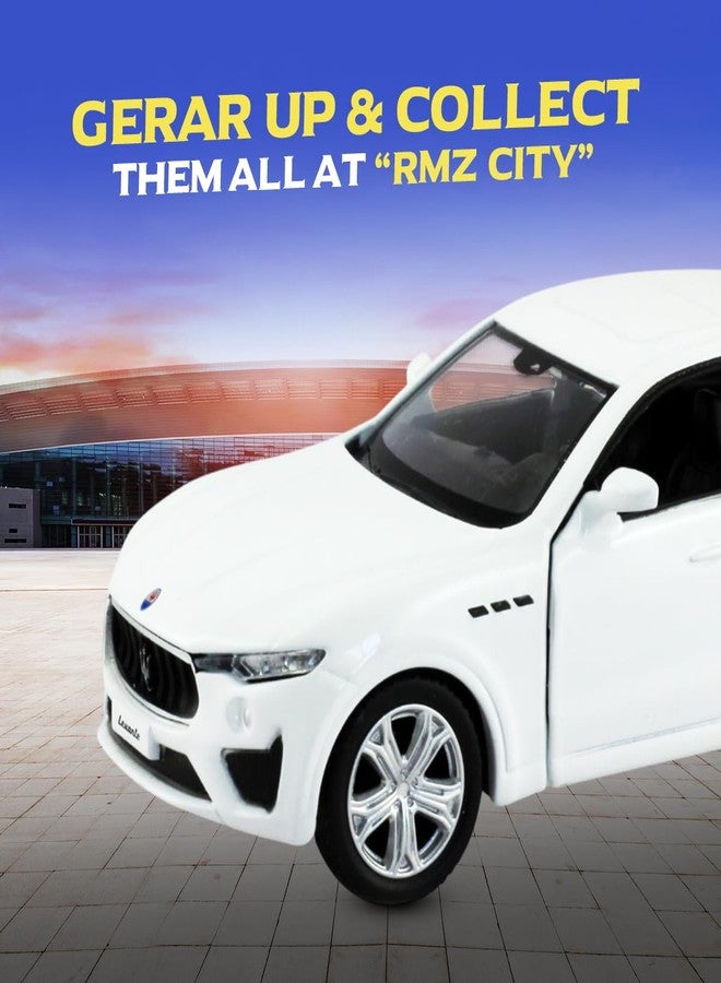 Rmz City 5 Inch Die Cast Maserati Levante GTS 2019 Toy Car 1:32 Scale Model | Licensed Collectible Vehicle with Opening Doors & Pullback Action | International Series for Kids & Car Lovers | Blue - Image 5